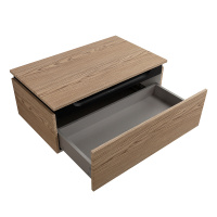 SLIDER Тумба с одним выкатным ящиком, дуб тангент, 796x476x300, SLIDER-800-1C-PI-RT-P - Gidratop.ru изображение