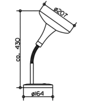 Настольное косметическое зеркало Keuco Kosmetikspiegel 17677 019000 с 5-ти кратным увеличением - Gidratop.ru изображение