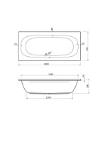 Акриловая ванна CEZARES PIAVE-160-70-42-W37 - Gidratop.ru изображение