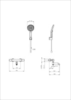 Смеситель для ванны с душем и термостатом WONZON & WOGHAND INN 1, Белый матовый (WW-B3013-A1-MW) - Gidratop.ru изображение