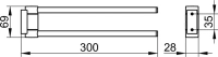 Полотенцедержатель двойной, поворотный Keuco Plan 14919370000, 300 мм, черный матовый - Gidratop.ru изображение