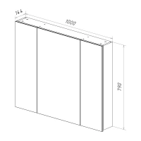 Зеркальный шкаф Lemark Universal 100 х 80 см, корпус белый глянец, LM100ZS-U - Gidratop.ru изображение