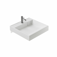 Раковина над стиральной машиной CERAMICANOVA Quattro 600x600x123 мм, с кронштейнами, белый, арт. CN0101 - Gidratop.ru изображение