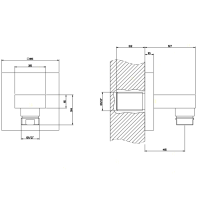 Gessi Rettangolo вывод воды на 1/2, цвет: хром - Gidratop.ru изображение