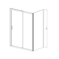 Душевой уголок Alpha VSR-3AL8013CLG, 1300*800, брашированное золото, стекло прозрачное - Gidratop.ru изображение