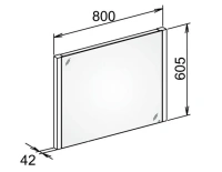 Зеркало Keuco Royal Reflex New 14296 002500 80x60.5x4.2 см со светодиодной подсветкой - Gidratop.ru изображение
