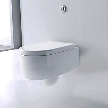 унитаз подвесной 50х36см, цвет: белый