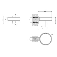 GESSI 316 мыльница настенная, цвет: белый/brushed black metal pvd - Gidratop.ru изображение