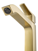 Смеситель для раковины высокий WONZON & WOGHAND FLEX, Брашированное золото (WW-88019072-BG) - Gidratop.ru изображение