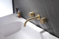 Смеситель ABBER Wasser Kreis AF81122G для раковины скрытого монтажа, золото матовое - Gidratop.ru изображение