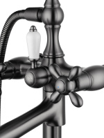 Смеситель для ванны напольного монтажа WONZON & WOGHAND RETRO, Темный графит (WW-88649020-BGM) - Gidratop.ru изображение