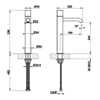 Gessi HABITO смеситель для раковины, цвет Black Metal Br. PVD - Gidratop.ru изображение
