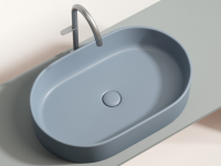 Умывальник чаша накладная овальная (цвет Серо-x - Gidratop.ru изображение