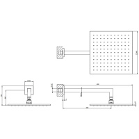 Gessi Emporio shower верхний душ для настенного крепления, поворотная, с защитой от известкового налёта, цвет: Finox Brushed Nickel - Gidratop.ru изображение