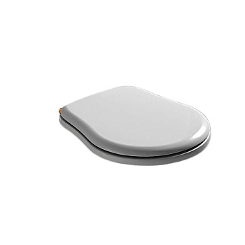 Сиденье для унитаза, микролифт, цвет: белый/золото