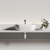 Раковина CERAMICANOVA Twist накладная овальной формы 500x300x140 белый матовый CN12001MW - Gidratop.ru изображение