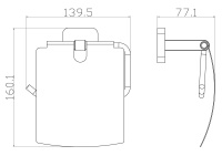 Держатель для туалетной бумаги с крышкой WONZON & WOGHAND STILL, Хром (WW-6626) - Gidratop.ru изображение