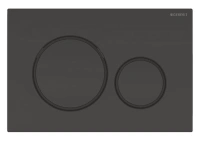 Клавиша Geberit Sigma Type 20, 115.882.DW.1, глянец черный, ободок черный матовый - Gidratop.ru изображение