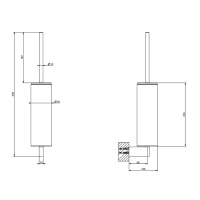 GESSI Origini ершик настенный черный/Black Metal Brushed PVD - Gidratop.ru изображение