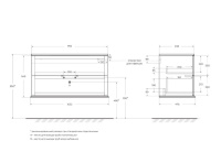 TIFFANY База подвесная под раковину с двумя выдвижными ящиками доводчиками 54951 Bianco opaco, 100x46x55 - Gidratop.ru изображение