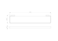 Стеклянная полка для ванной WONZON & WOGHAND LOTTE, Черный матовый (WW-8327A-MB) - Gidratop.ru изображение