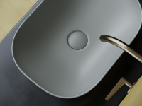 Умывальник чаша накладная прямоугольная (цвет Антрацит Матовый) Element 455x325x135мм - Gidratop.ru изображение