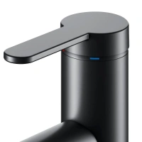 Смеситель Keuco Ixmo Flat 59502373000 для раковины, с донным клапаном, цвет черный матовый - Gidratop.ru изображение