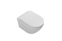 Унитаз подвесной Globo VT1-14T Tornado, цвет белый, ультратонкое soft-close сиденье - Gidratop.ru изображение