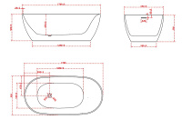 Ванна акриловая Vincea VBT-601-1700, 1700*800*580, цвет белый, щелевой перелив - Gidratop.ru изображение