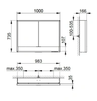 Зеркальный шкаф Keuco Royal Lumos 14304 171301 100 x 16.5 x 73.5 см с подсветкой - Gidratop.ru изображение