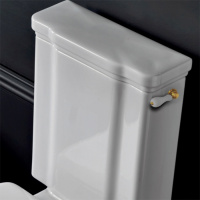 Механизм слива NEW с боковой ручкой (уст-ка справа), для бачка моноблок 4179/1071, цвет золото - Gidratop.ru изображение