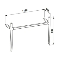 Раковина с деревянной консолью Laufen New Classic 118 х 32 х 83 см, консоль орех - Gidratop.ru изображение