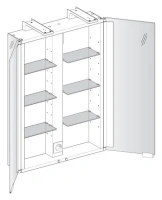 Зеркальный шкаф Keuco Royal Universe 12702 171301, 65 см - Gidratop.ru изображение