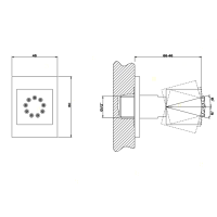 Gessi Rettangolo поворотная боковая форсунка, цвет: хром - Gidratop.ru изображение