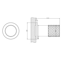 GESSI HABITO INTRECCIO смеситель настенный встраиваемый, однорычажный, внешняя часть, цвет Black Metal PVD - Gidratop.ru изображение