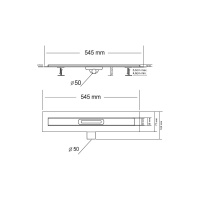 Душевой лоток SAY CARMINE 510.50.P.PITI, 50 см, хром - Gidratop.ru изображение