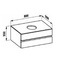 Тумба под раковину Laufen Alessi One 80 см, цвет белый глянец, 4.2403.3.097.631.1 - Gidratop.ru изображение