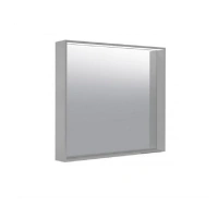Зеркало Keuco Plan 33098292500, 80 см, с подсветкой и подогревом, лакированный алюминий, оникс - Gidratop.ru изображение