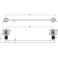 GESSI INCISO полотенцедержатель, 45 см, цвет: золото - Gidratop.ru изображение