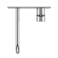 LEAF-BLI1-20-L-01-W0 Смеситель для раковины встраиваемый, однорычажный, излив и ручка на единой площадке, длина излива 20 см, исполнение Хром - Gidratop.ru изображение