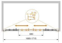 Душевая дверь CEZARES PRATICO-BF-2-170-P-Cr - Gidratop.ru изображение