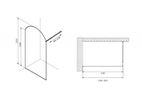 Душевая перегородка ABBER Immer Offen AG64120BN - Gidratop.ru изображение