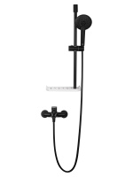 Смеситель для ванны с душевым гарнитуром WONZON & WOGHAND ALFA, Черный матовый (WW-AE3201-MB) - Gidratop.ru изображение