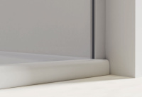 Душевая дверь Extra VDP-1E1112CLB, 1100/1200, черный, стекло прозрачное - Gidratop.ru изображение