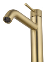 Смеситель для раковины высокий WONZON & WOGHAND, Брашированное золото (WW-H1062-BG) - Gidratop.ru изображение