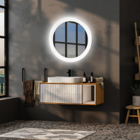 Зеркало ABBER Mond AG6202SL-0.77 с подсветкой, сенсорный выключатель, диммер - Gidratop.ru изображение