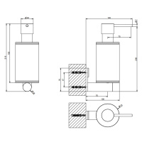 GESSI 316 дозатор для жидкого мыла настенный, цвет: белый/Black XL - Gidratop.ru изображение