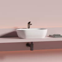 Раковина CERAMICANOVA Twist накладная овальной формы 500x300x140 белый CN12001 - Gidratop.ru изображение