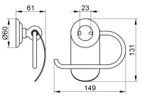 Держатель туалетной бумаги с крышкой Keuco Astor, хром, 02160010000 - Gidratop.ru изображение
