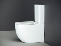 Напольный пристенный унитаз Mia Rimless - Gidratop.ru изображение